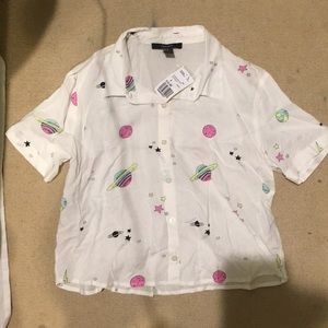NWT planet button up blouse
